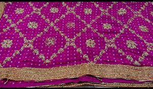 Vibrant Pink Embroidered Dupatta