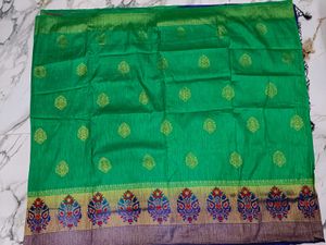 Elegant Green &amp; Blue Saree