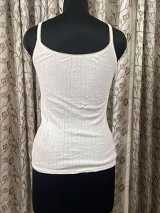 White Ribbed Camisole