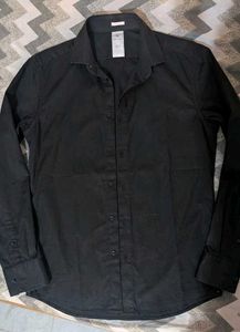 Classic Black Men's Dress Shirt