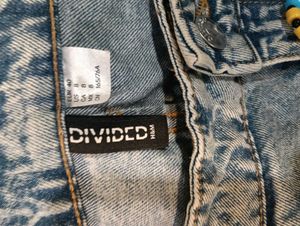 H&amp;M Blue Wash Cargo Jeans