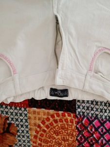 White Casual Pants