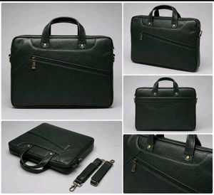 Stylish Green Leather Briefcase | Laptop Bag