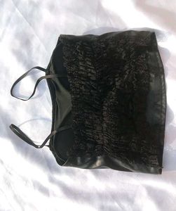 Faux Leather Camisole Top