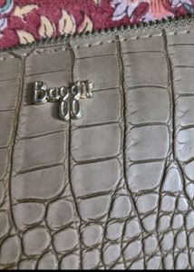 Chic Croc-Embossed Clutch