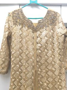 Elegant Golden Lehenga Choli Set