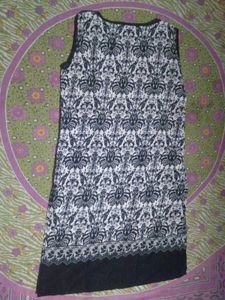 Vintage Black &amp; White Patterned Dress