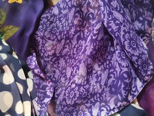 Vibrant Floral Print Saree