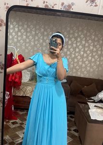 Elegant Blue Gown with Embellishments🎀❤️