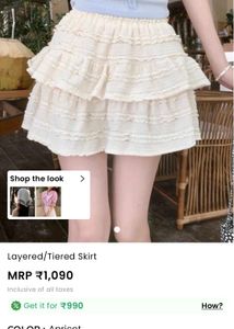 White tiered skirt