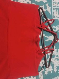 Red Spaghetti Strap Mini Dress