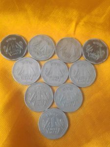 10 Pcs Of Old 1 Rupee Coins