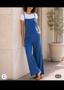 NEW Blue Jumpsuit with Sheer Top