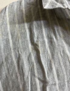 Grey Striped Twist Front Shirt