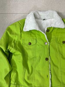 Green Sherpa Lined Jacket 🍀