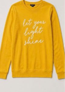 Yellow "Let Your Light Shine" Sweatshirt