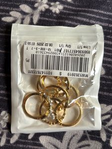 Set of Chic Gold Stackable Rings (8)