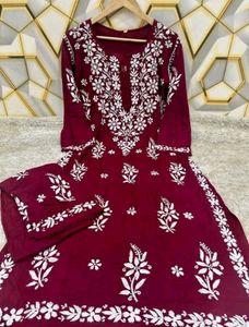 Handcrafted Lucknowi Palazzo Set