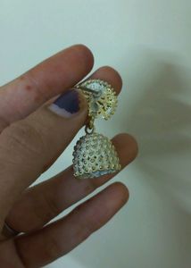 White Peacock Jhumka
