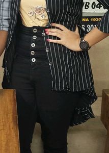 Extra High Waisted Button-Up Jeans/skinny fit