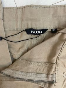 Khaki Cargo Mini Skirt
