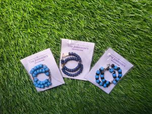 Colorful Beaded Hoop Earrings Set ( Pack of 5 Pair