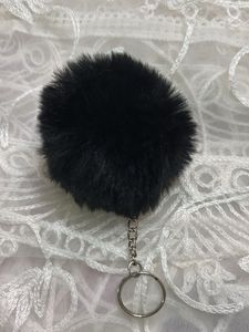 Black Lace &amp; Fur Bow Hair Clip