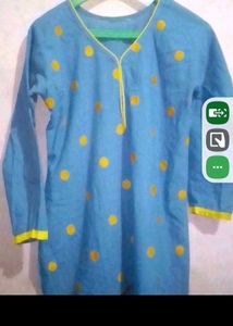 Blue & Yellow Kurta