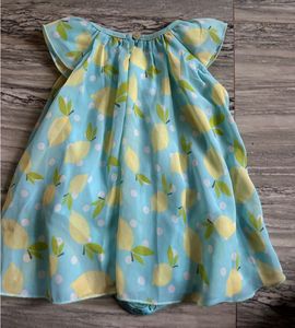 Lemon Print Baby Dress