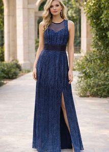 Elegant Navy Blue Maxi Dress