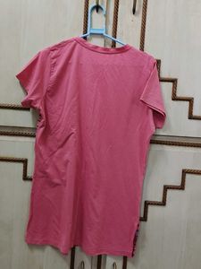 Pink Striped Graphic T-Shirt