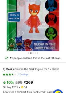 Kids PJMASK Glow In The Dark Each Toy