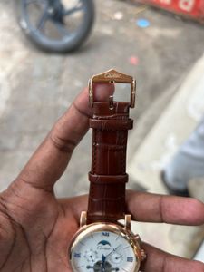 Cartier Watch with Brown Leather Strap