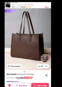 Berrylush Structured Tote Bag(unused)