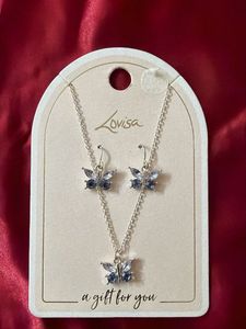 Lovisa Butterfly Necklace & Earrings Set