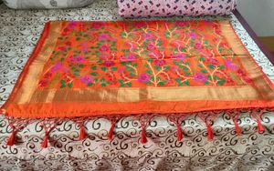 Orange Silk Saree
