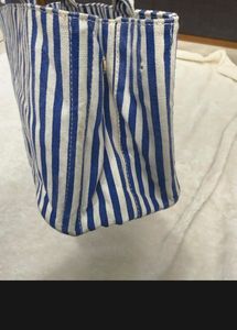 PRADA CANAPA 🩵 BLUE &amp; WHITE STRIPED TOTE 🩵