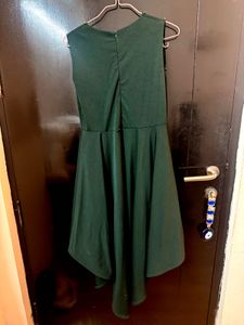 Elegant Green Embellished Midi Dress