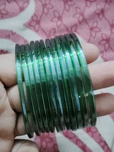 Green Glass Bangles Set