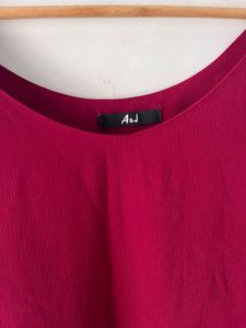 New Burgundy Tank Top with Embellished Straps