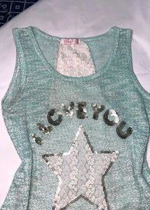 Sequin Star "I Love You" Tank Top