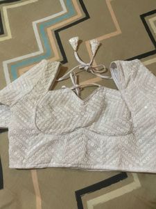 White Sequin Blouse