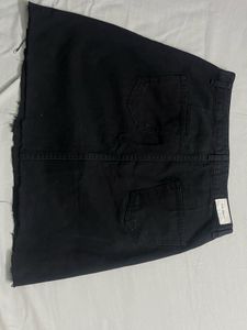 Black Denim Skirt