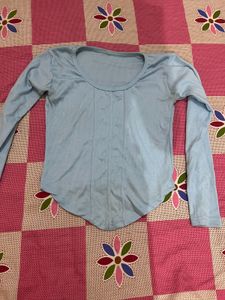 Light Blue Long Sleeve Top