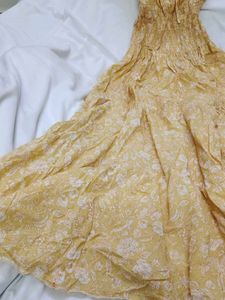 yellow cotton maxi dress