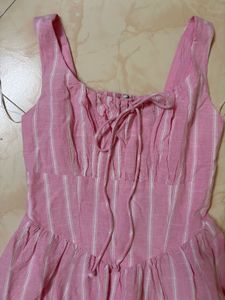 Cute Pink Striped Maxi Dress