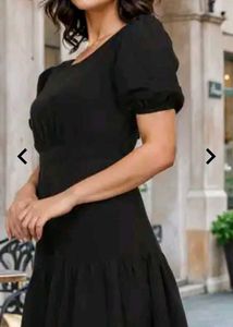 Classic Black Midi Dress