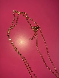 Gold Tone Butterfly Layered Necklace