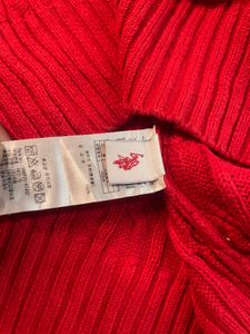 us polo Men's Red Cable Knit Sweater