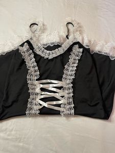 Lace Trimmed Maid Dress